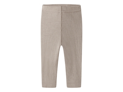 Lil' Atelier merinould leggings i gråbeige nuance