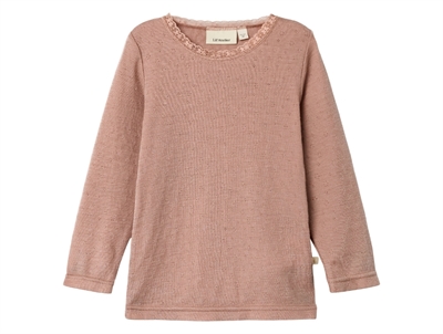 Lil' Atelier bluse roebuck i merinould med blonder
