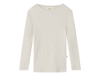 Lil\' Atelier bluse turtledove melange i uld modal rib