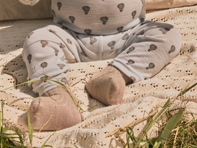 Lil' Atelier merinould leggings i lyseblå nuance med luftballonprint