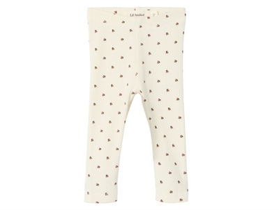 Lil' Atelier leggings i råhvid med mariehøneprint