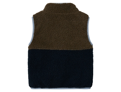 Name It teddyvest i morel og navy bagside