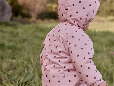 Lil\' Atelier babyjakke rosa med mariehøneprint