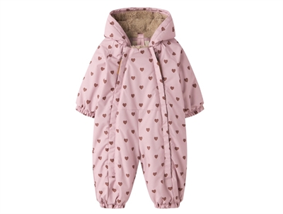 Lil' Atelier flyverdragt zephyr hearts med hjerteprint