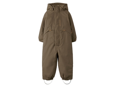 Lil\' Atelier flyverdragt brun shitake med lynlås og hætte