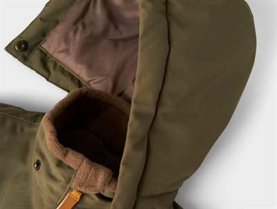 Lil\' Atelier flyverdragt i grøn sea turtle med blød fleeceforing i hætten