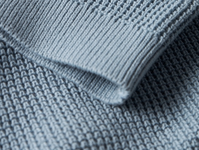 Name It striktrøje i støvet blå nuance med strukturstrik og rund hals