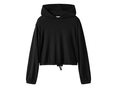 Name It hoodie i sort med kort pasform