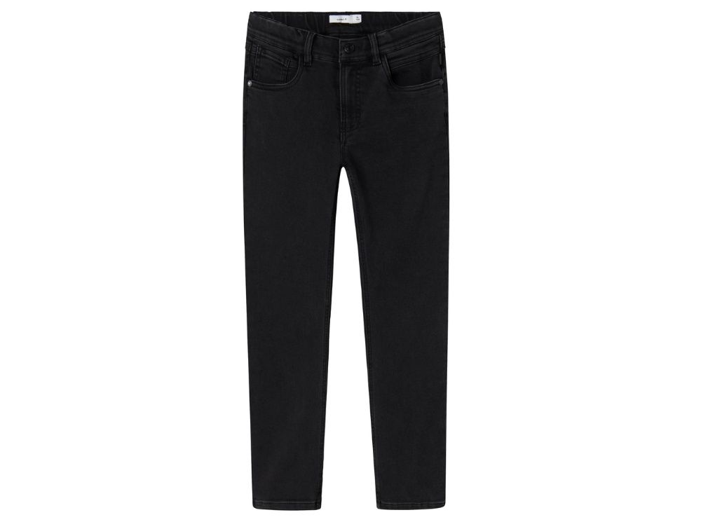 Name It Jeans Sort Denim Med Fleece Inderside - Str. 8y 128cm