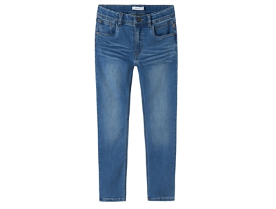 Name It jeans medium blue denim med fleece inderside