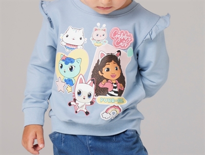name it gabbys dollhouse sweatshirt i lyseblå nuance med katteprint