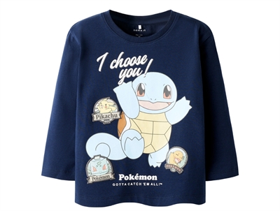 Name It Pokémon bluse navy blazer med Squirtle print