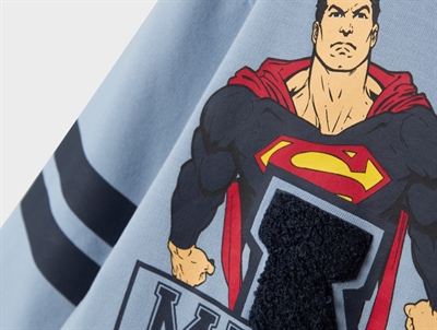 name it superman sweatshirt i lyseblå nuance med print