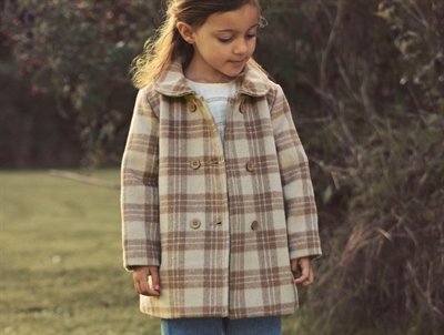 Lil' Atelier jakke twill med ternet mønster