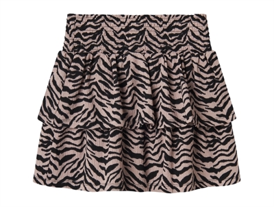 Name It nederdel med lag i lilla nuance og zebraprint