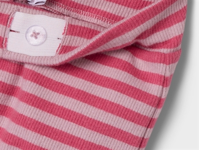 Stribede bukser i rosa og pink fra Name It med flæsekant