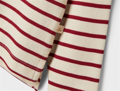 Lil\' Atelier bluse i råhvid nuance med røde striber