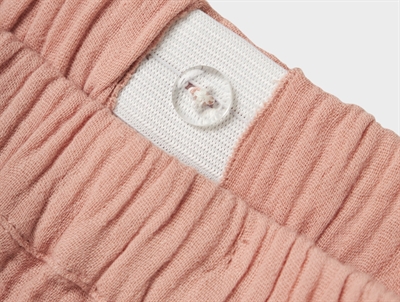 Lil\' Atelier bukser i rosa nuance med blondekant og bindesnøre