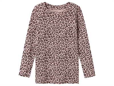 name it bluse i rosa nuance med leopardprint
