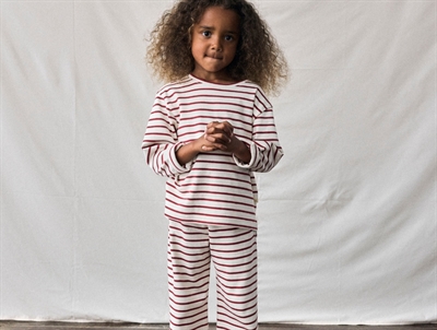 Lil\' Atelier bukser turtledove med røde striber