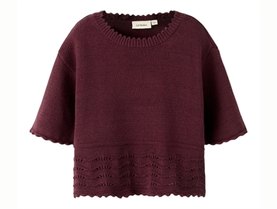 Lil' Atelier strikbluse i catawba grape