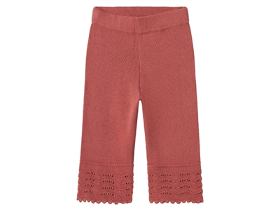 Lil' Atelier bukser withered rose med blondekant