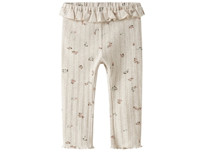 Name It leggings i råhvid nuance med små blomster