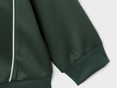 Name It sweat cardigan detalje med ribkant i grøn