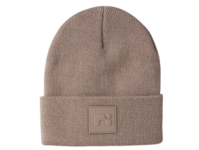 Name It beanie silver mink med badge