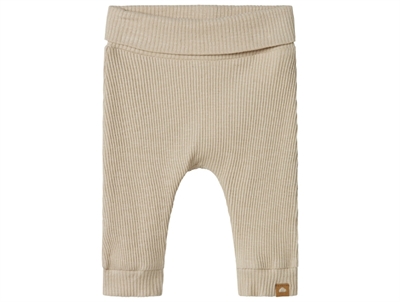 Name It bukser i beige nuance med ribstruktur
