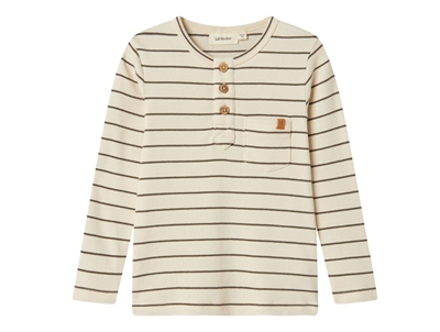 Lil' Atelier bluse turtledove med striber og knapper