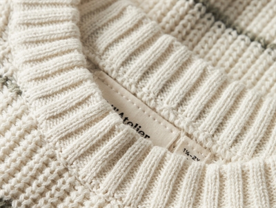 Lil\' Atelier striktrøje coconut milk med striber