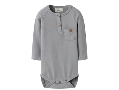 Lil' Atelier body i grå nuance med knapper og brystlomme