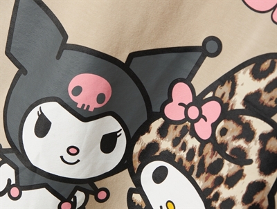 Name It t-shirt detalje af Kuromi print i beige nuance