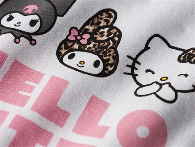 Name It t-shirt detalje af Hello Kitty print i hvid nuance