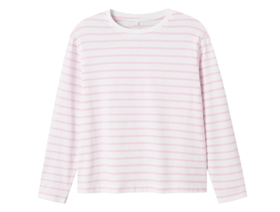 Name It bluse hvid med lyserøde striber
