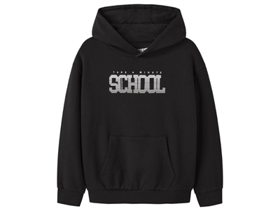 Name It hoodie sort med gummiprint