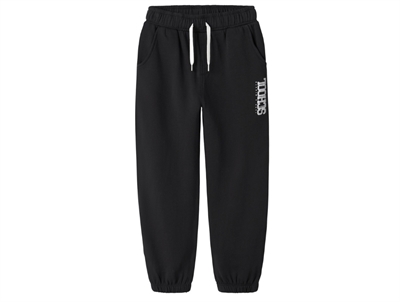 Name It sweatpants i sort med logo print og elastik i taljen
