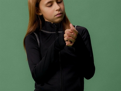 Name It sporty cardigan sort med lynlås og høj hals