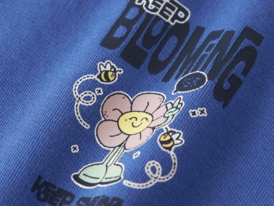 Name It sweatshirt detalje med print i blå