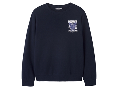 Name It sweatshirt navy blazer med sommerfugl print