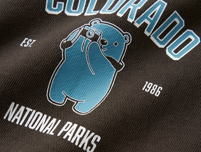 name it sweatshirt i brun nuance med colorado print