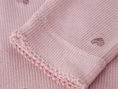 Name It leggings i lyserød nuance med små hjerter