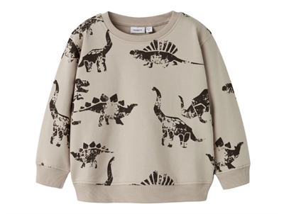 Name It MINI sweatshirt råhvid med dinosaurprint