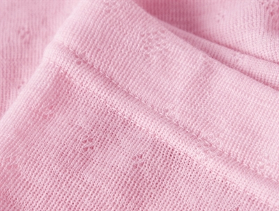 Name it leggings i merinould rosa med knælapper closeup