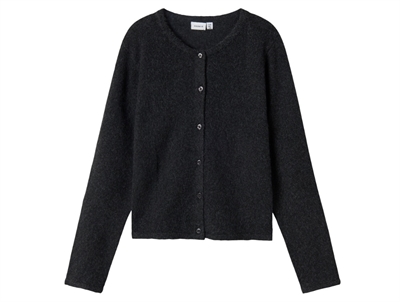 Name It strikcardigan mørkegrå melange