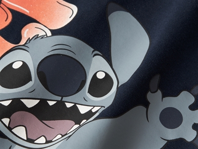 Name It MINI langærmet t-shirt i mørkeblå nuance med Stitch print