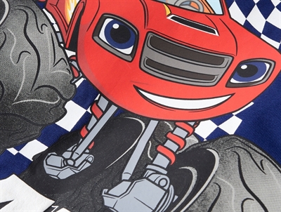 Name It MINI langærmet t-shirt i blå nuance med Blaze print