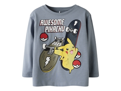 Name It MINI bluse grå med Pikachu print  