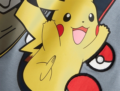 Name It MINI bluse grå med Pokémon motiv  